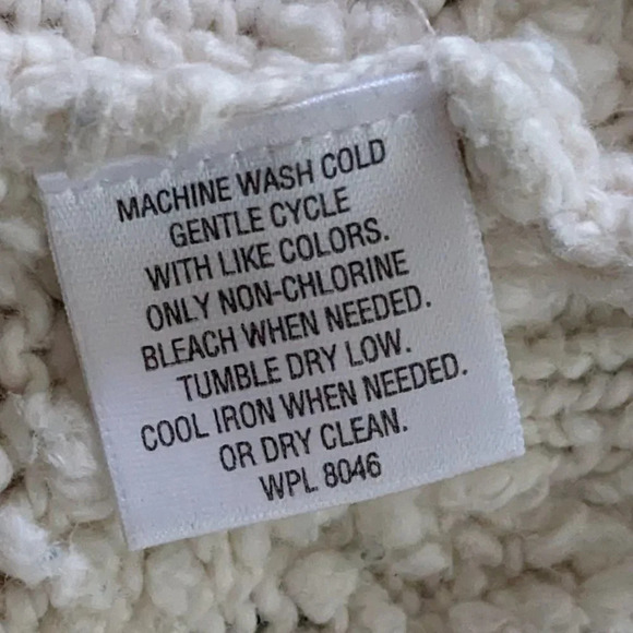 Cardigan Cream Full Zip Front Chunky Popcorn Knit size Medium - Picture 6 of 9